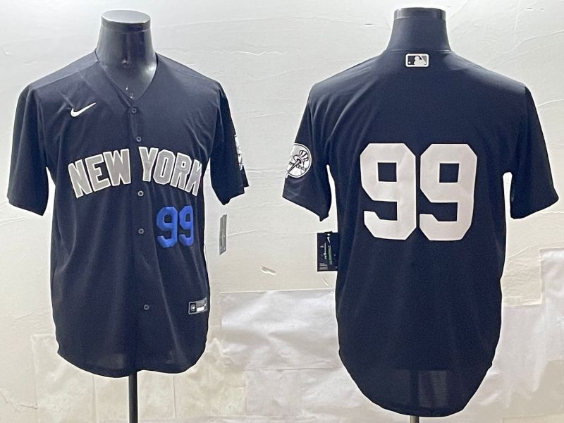 Men New York Yankees #99 No Name Black Game 2025 Nike MLB Jersey style 3->new york yankees->MLB Jersey